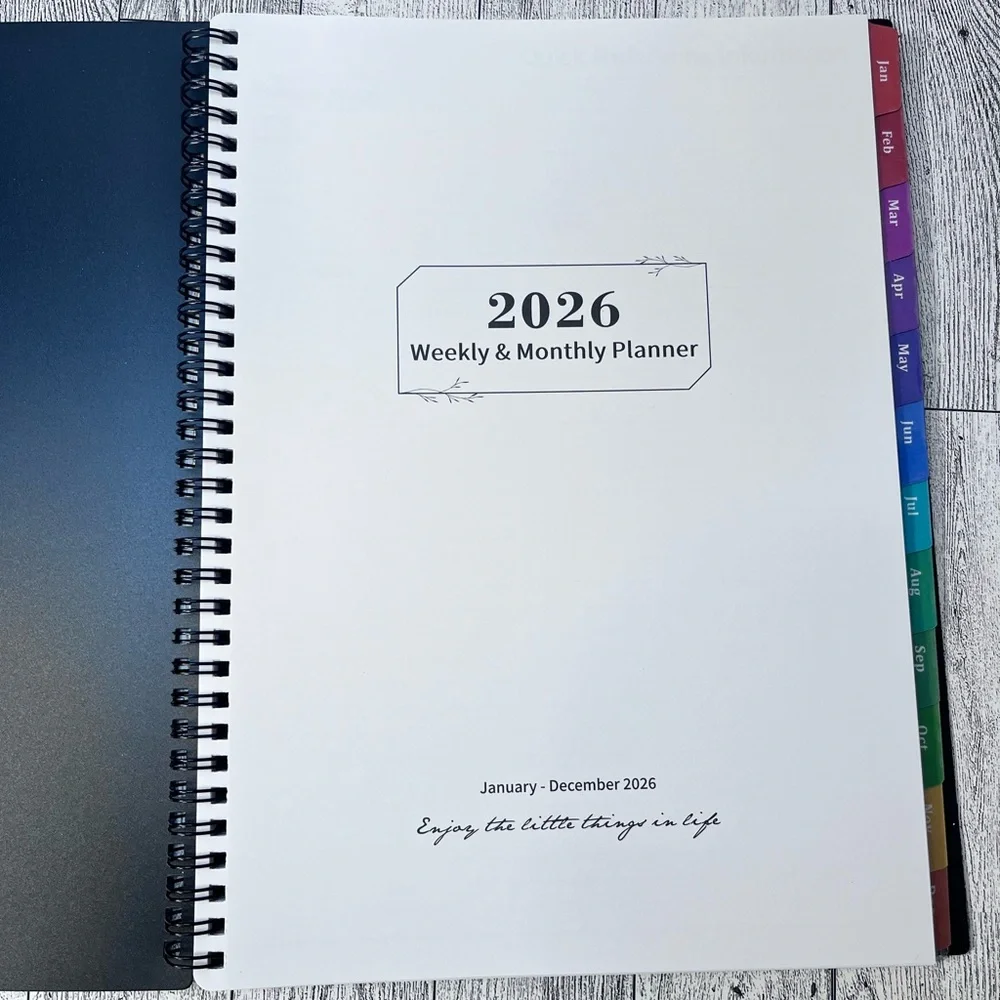 Black Spiral Planner 2026